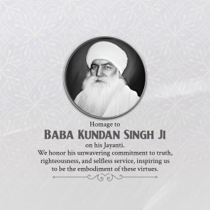 Baba Kundan Singh Ji Jayanti Instagram Post