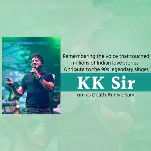 KK Death Anniversary marketing poster