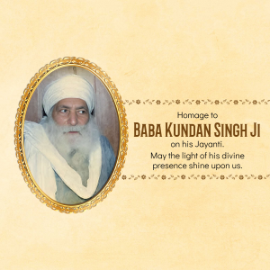 Baba Kundan Singh Ji Jayanti graphic