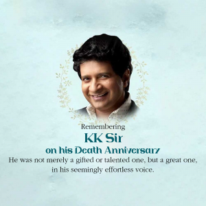 KK Death Anniversary graphic