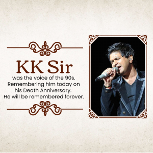 KK Death Anniversary creative image