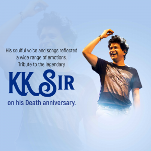 KK Death Anniversary poster Maker