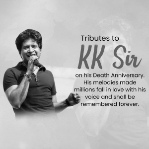 KK Death Anniversary event advertisement