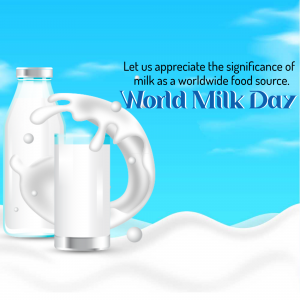 World Milk Day whatsapp status poster