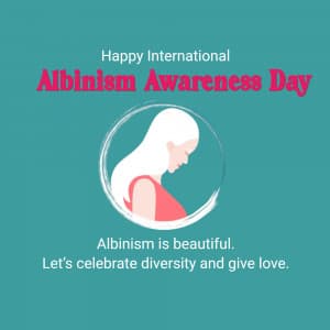 International Albinism Awareness Day whatsapp status poster