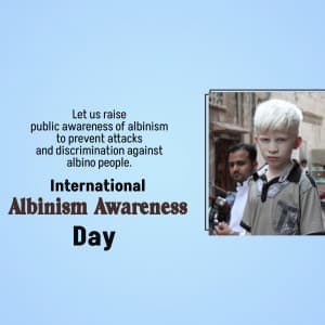 International Albinism Awareness Day marketing flyer