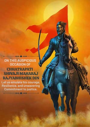 Chhatrapati Shivaji Maharaj Rajyabhisek din event advertisement