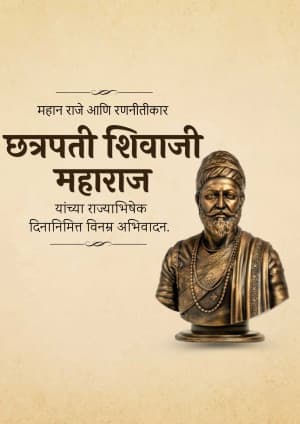 Chhatrapati Shivaji Maharaj Rajyabhisek din whatsapp status poster