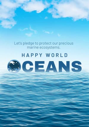 World Oceans Day advertisement banner