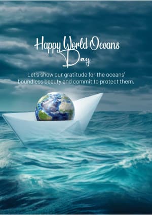 World Oceans Day greeting image