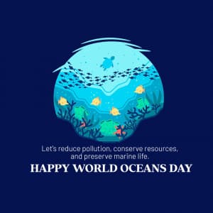 World Oceans Day marketing poster