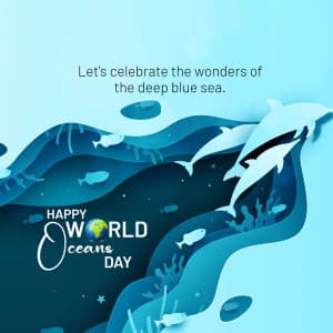 World Oceans Day marketing flyer
