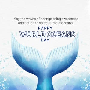World Oceans Day whatsapp status poster