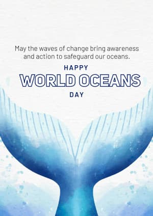 World Oceans Day Facebook Poster