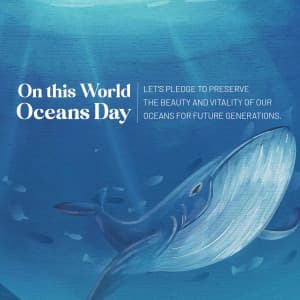 World Oceans Day Instagram Post