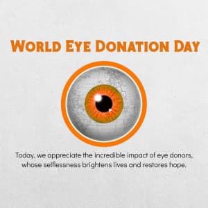 World Eye Donation Day whatsapp status poster