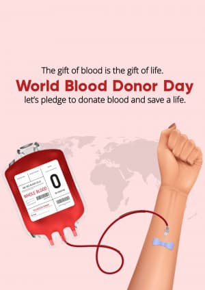 World Blood Donor Day whatsapp status poster