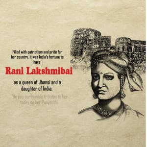 Rani Lakshmibai Punyatithi graphic