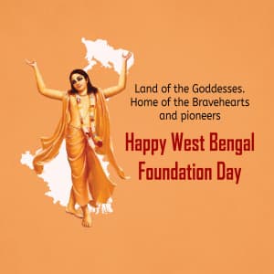 West Bengal Foundation Day Facebook Poster