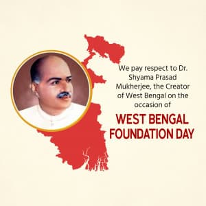 West Bengal Foundation Day poster Maker