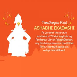 Pandharpur Wari - Ashadhi Ekadashi flyer