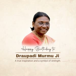 Draupadi Murmu Birthday marketing poster