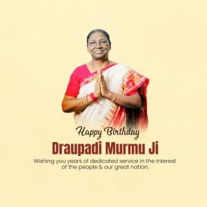 Draupadi Murmu Birthday graphic
