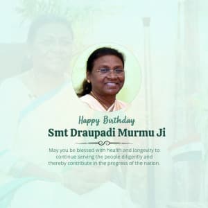 Draupadi Murmu Birthday Instagram Post