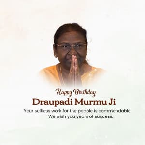 Draupadi Murmu Birthday poster Maker