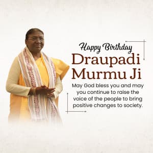 Draupadi Murmu Birthday event advertisement