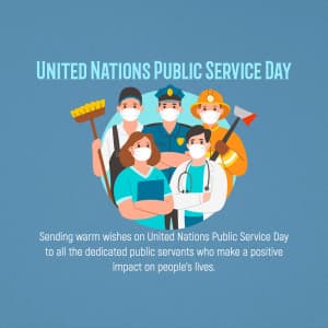 United Nations Public Service Day Facebook Poster
