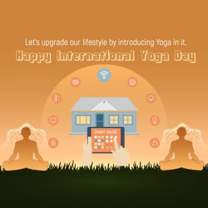 International Yoga day greeting image