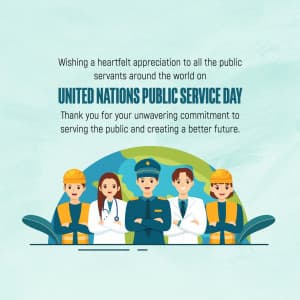United Nations Public Service Day poster Maker