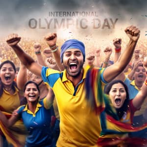 World Olympic Day - AI Generated poster