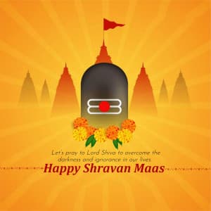 Happy Shravan whatsapp status poster
