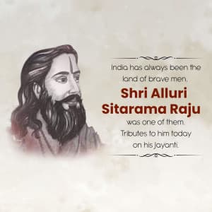 Alluri Sitarama Raju Jayanti poster Maker