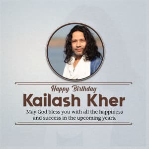 Kailash Kher Birthday graphic