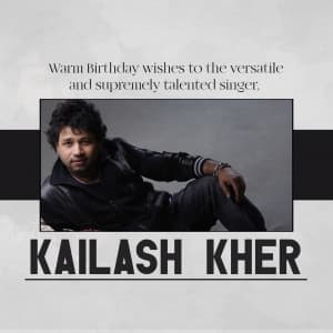 Kailash Kher Birthday marketing flyer