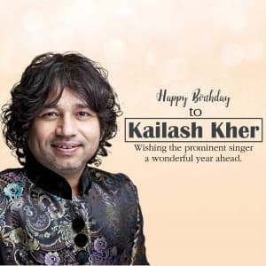 Kailash Kher Birthday Facebook Poster