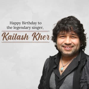 Kailash Kher Birthday poster Maker