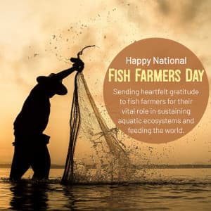 National Fish Farmers Day whatsapp status poster