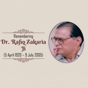 Dr. Rafiq Zakaria Ji Punyatithi Instagram Post