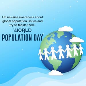 World Population Day whatsapp status poster