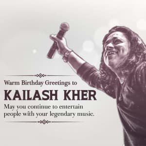 Kailash Kher Birthday ad post