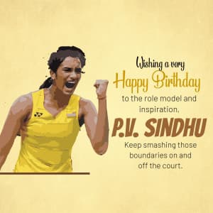 P. V. Sindhu Birthday illustration