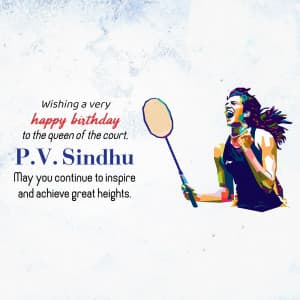 P. V. Sindhu Birthday event poster