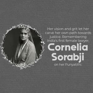 Cornelia Sorabji Punyatithi poster Maker