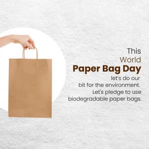 World Paper Bag Day whatsapp status poster