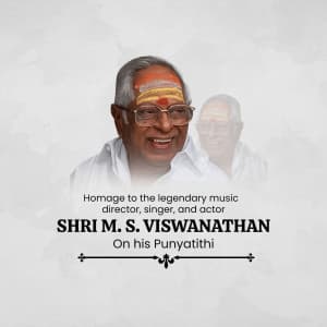 M. S. Viswanathan Punyatithi poster Maker