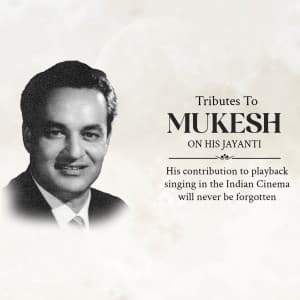 Shri Mukesh Chand Mathur Jayanti Facebook Poster